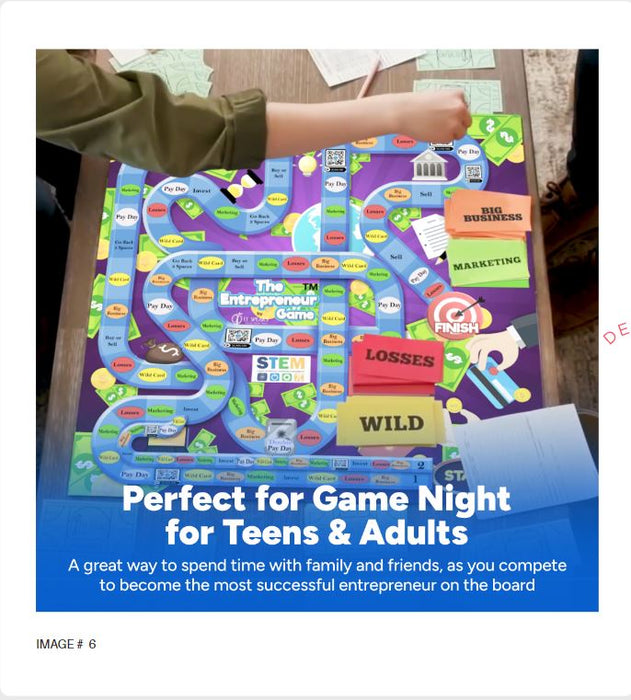 The Entrepreneur Game - Award-Winning STEM Accredited Board Game for Kids & Adults | Teaches Money Management, Business Strategy & Financial Literacy | Best in STEM, Mom's Choice Award Winner 2024