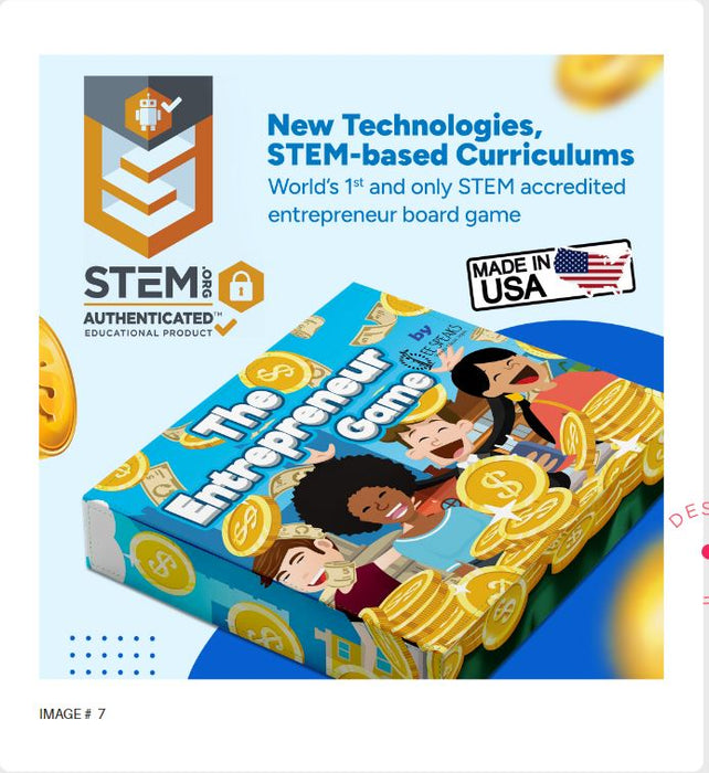 The Entrepreneur Game - Award-Winning STEM Accredited Board Game for Kids & Adults | Teaches Money Management, Business Strategy & Financial Literacy | Best in STEM, Mom's Choice Award Winner 2024