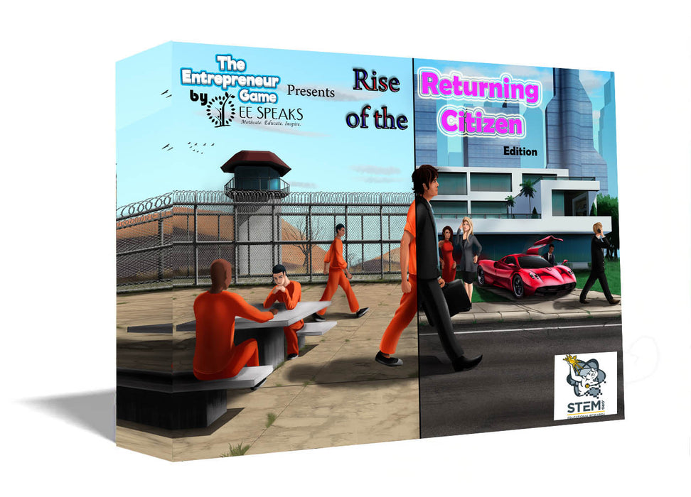 The Entrepreneur Game- Rise of The Returning Citizen. STEM Accredited Rehabilitation Board Game for Returning Citizens, Promotes self Confidence, Lowers recidivism., Teaches How to Start own Business