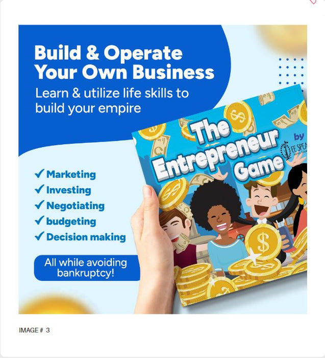 Board Game- The Entrepreneur Game- Multi Award-Winning STEM-Accredited game designed to foster entrepreneurship financial literacy decision making and Critical Thinking- Mom's Choice Award Winner